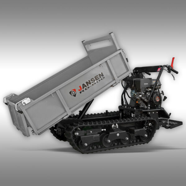 Side Angle Shot and cover photo for the Jansen USA RD-800 track dumper.