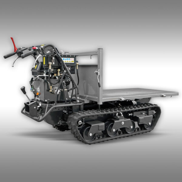 Photo of the Jansen USA RD-800 from the back with none of the sidewalls attached, making it a flatbed.