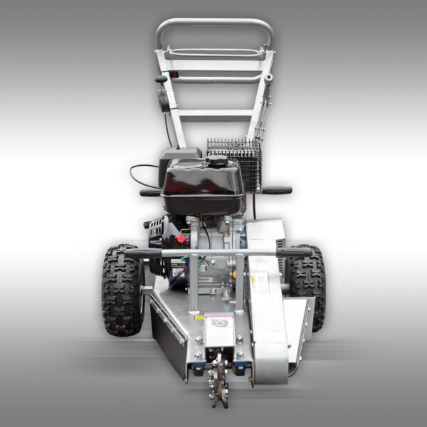 Head on view of the BSF-13 Stump Grinder, showcasing the sleek and beautiful design, with teeth that will destroy any stump.