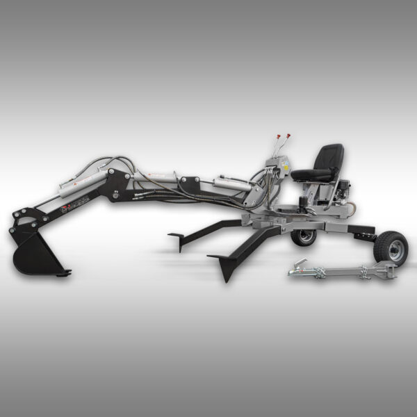 Jansen USA Mb-360 towable backhoe with 360° swivel and 7 foot digging depth