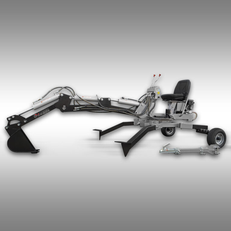 Jansen USA Mb-360 towable backhoe with 360° swivel and 7 foot digging depth