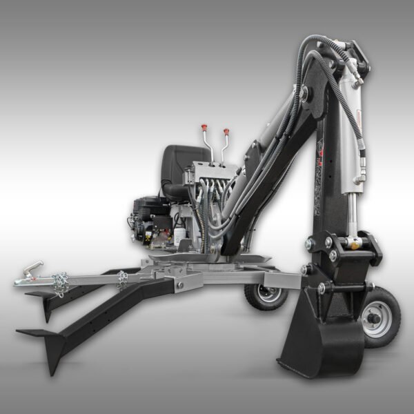 Close up of the MB-360 Boom 9" bucket for towable trencher Jansen USA