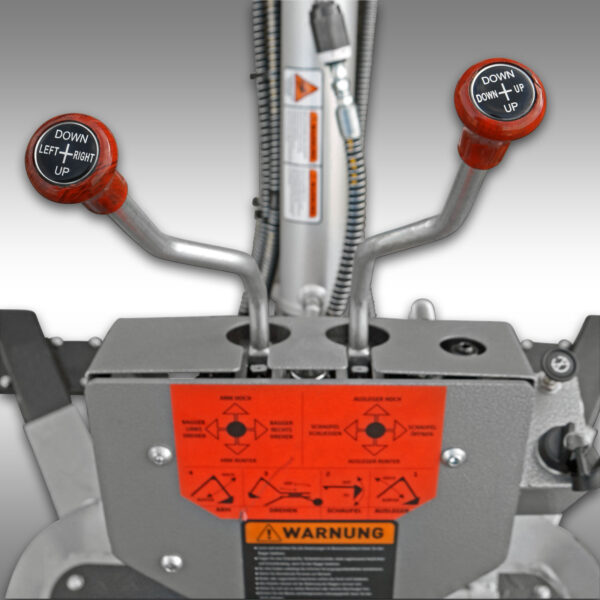 Control Leavers of the MB-360 Towable Backhoe Jansen USA